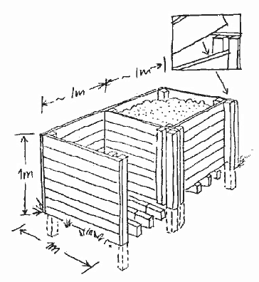 Чертеж для изготовления ящиков для компоста